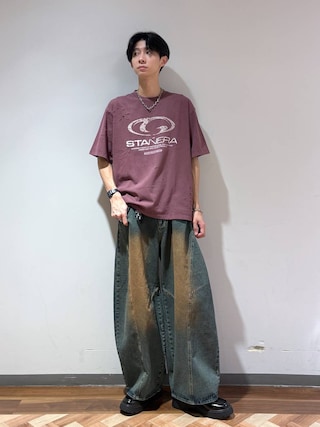 「RAGEBLUE(レイジブルー)のラバーソール/シンセティックレザーシューズ(ドレスシューズ)」を使った、りょーやさん(メンズ・180cm)の春コーディネート