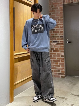 「アイテム（スウェット）」を使った、りょーやさん（メンズ・180cm・20代）の秋コーディネート