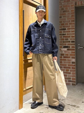 「アイテム（チノパンツ）」を使った、りょーやさん（メンズ・180cm）の夏コーディネート