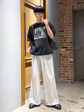「アイテム（スウェットパンツ）」を使った、りょーやさん（メンズ・180cm）の夏コーディネート