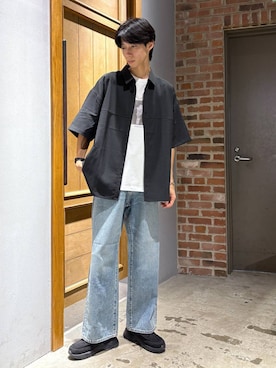 「RAGEBLUE（レイジブルー）のアイテム（Tシャツ/カットソー）」を使った、りょーやさん（メンズ・180cm）の夏コーディネート