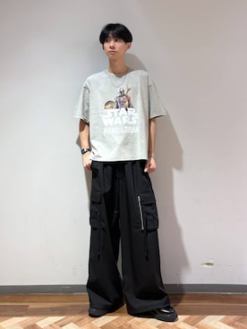 「RAGEBLUE（レイジブルー）のアイテム（スラックス）」を使った、りょーやさん（メンズ・180cm）の春コーディネート