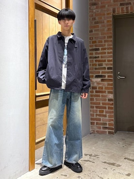 「アイテム（ナイロンジャケット）」を使った、りょーやさん（メンズ・180cm）の秋コーディネート