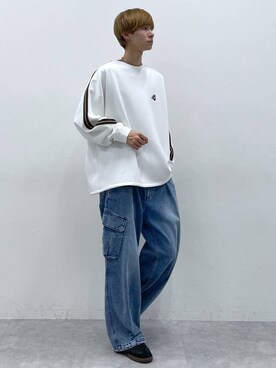 「アイテム（スウェット）」を使った、りょーやさん（メンズ・180cm・20代）の春コーディネート
