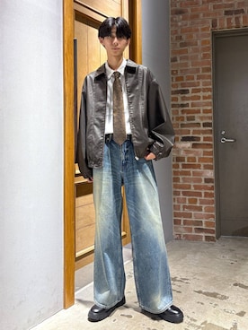 「RAGEBLUE（レイジブルー）のアイテム（パンツ）」を使った、りょーやさん（メンズ・180cm）の秋コーディネート