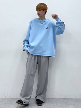 「アイテム（スウェット）」を使った、りょーやさん（メンズ・180cm・20代）の春コーディネート
