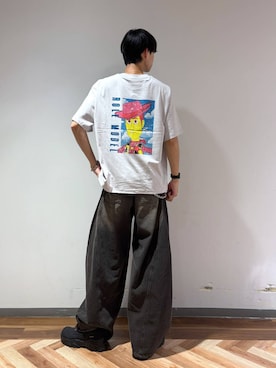「RAGEBLUE（レイジブルー）のアイテム（デニムパンツ）」を使った、りょーやさん（メンズ・180cm）の夏コーディネート