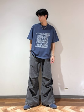 「RAGEBLUE（レイジブルー）の【adidas/アディダス】SPEZIAL/スペツィアル26SS（スニーカー、ブルー系）」を使った、りょーやさん（メンズ・180cm）の春コーディネート