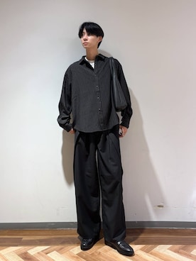 「RAGEBLUE（レイジブルー）のアイテム（スラックス）」を使った、りょーやさん（メンズ・180cm）の秋コーディネート