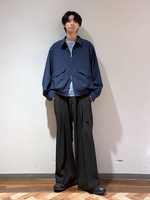 LUXURY+EASY】OVER SIZE DRAPE ZIP JACKET / ラグイージージップ