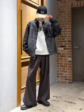 「RAGEBLUE（レイジブルー）のアイテム（帽子）」を使った、りょーやさん（メンズ・180cm）の秋コーディネート