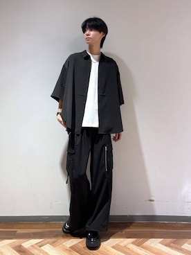 「RAGEBLUE（レイジブルー）のアイテム（トップス）」を使った、りょーやさん（メンズ・180cm）の春コーディネート