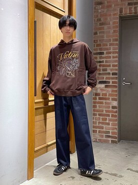「RAGEBLUE（レイジブルー）のアイテム（パーカー）」を使った、りょーやさん（メンズ・180cm）の冬コーディネート