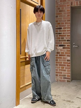 「アイテム（スウェット）」を使った、りょーやさん（メンズ・180cm・20代）の秋コーディネート