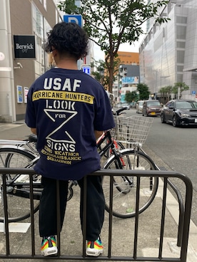 「USA」｜Hinata  Itoさん（メンズ・155cm）の夏コーディネート