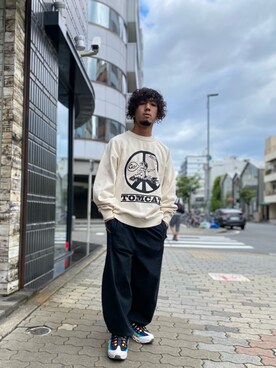 「SWEAT」｜Hinata  Itoさん（メンズ・155cm）の秋コーディネート