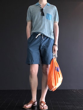 「Malo（マーロ）のアイテム」を使った、K.Kさん（メンズ・175cm）の夏コーディネート