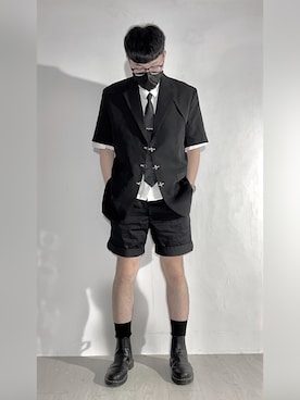 「black」｜「アイテム（腕時計）」を使った、Liamさん（メンズ・178cm）の夏コーディネート