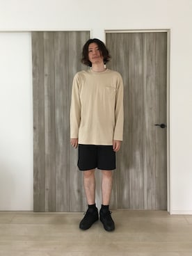 「PR01.（ピーアールワン）のアイテム」を使った、甲斐マイクさん（メンズ・183cm）の夏コーディネート