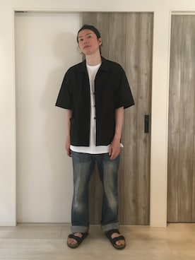 「PR01.（ピーアールワン）のアイテム」を使った、甲斐マイクさん（メンズ・183cm）の夏コーディネート