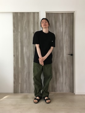 「PR01.（ピーアールワン）のアイテム」を使った、甲斐マイクさん（メンズ・183cm）の夏コーディネート