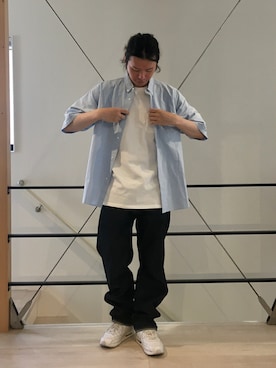 「PR01.（ピーアールワン）のアイテム」を使った、甲斐マイクさん（メンズ・183cm）の夏コーディネート