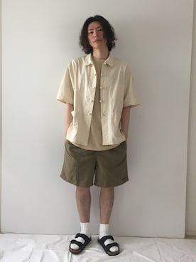 「PR01.（ピーアールワン）のアイテム」を使った、甲斐マイクさん（メンズ・183cm）の夏コーディネート
