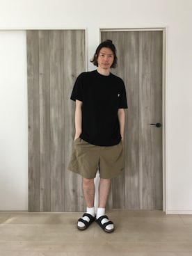 「PR01.（ピーアールワン）のアイテム」を使った、甲斐マイクさん（メンズ・183cm）の夏コーディネート