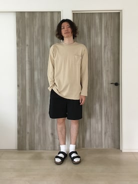 「PR01.（ピーアールワン）のアイテム」を使った、甲斐マイクさん（メンズ・183cm）の夏コーディネート