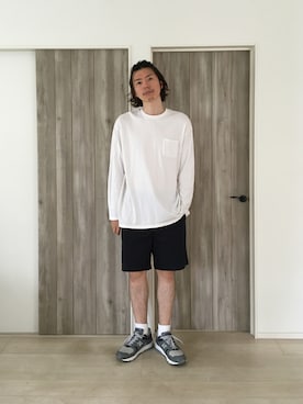 「PR01.（ピーアールワン）のアイテム」を使った、甲斐マイクさん（メンズ・183cm）の夏コーディネート