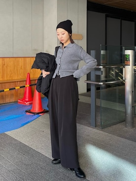 「黒パンツ」｜kuriさん（レディース・162cm・20代）の冬コーディネート