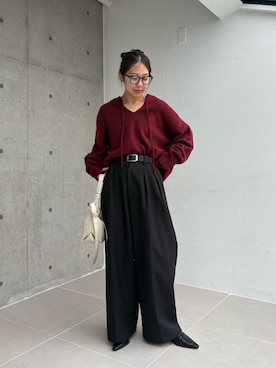 「アイテム（ローファー）」を使った、kuriさん（レディース・162cm・20代）の秋コーディネート