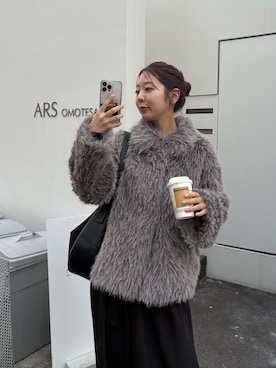 「アイテム（その他アウター）」を使った、kuriさん（レディース・162cm・20代）の冬コーディネート