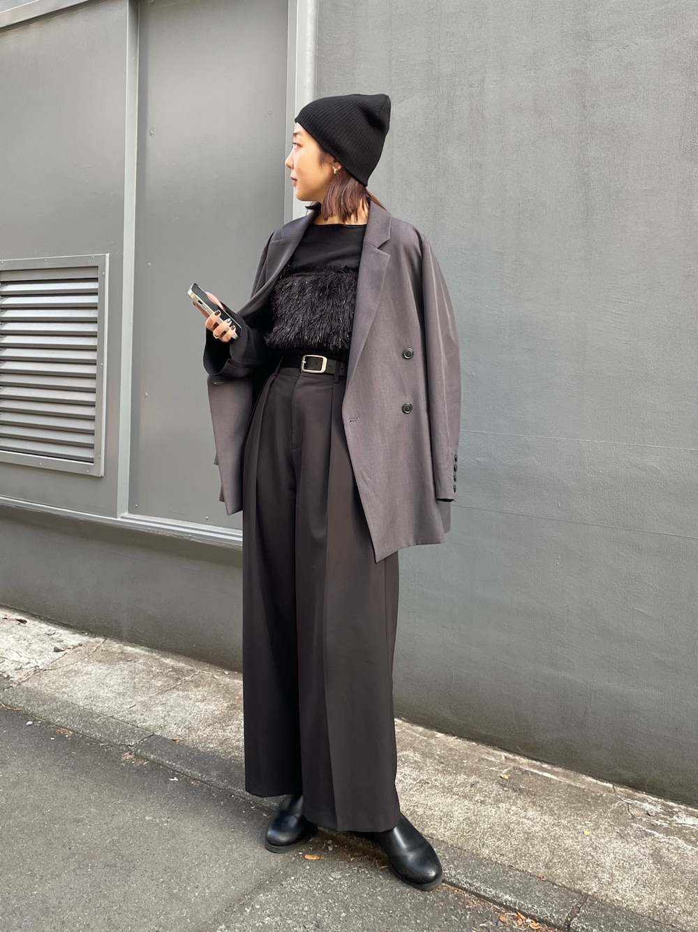 美品　カプリシュレマージュ ライトテーラージャケット ブラック CAPRICIEUX LE'MAGE ジャケット テーラードジャケット ライト