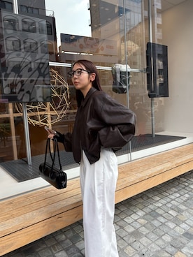 「アイテム（ブルゾン）」を使った、kuriさん（レディース・162cm）の秋コーディネート