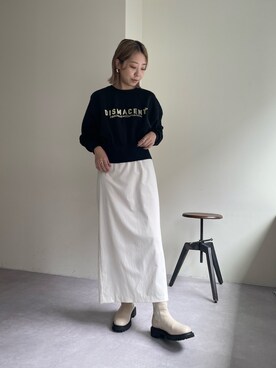 「スエット」｜「アイテム（ワンピース/ドレス）」を使った、kuriさん（レディース・162cm）の秋コーディネート