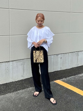「夏秋ミックス」｜「アイテム（パンプス）」を使った、kuriさん（レディース・162cm）の夏コーディネート