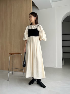 「ビスチェコーデ」｜「アイテム（ワンピース/ドレス）」を使った、kuriさん（レディース・162cm）の夏コーディネート