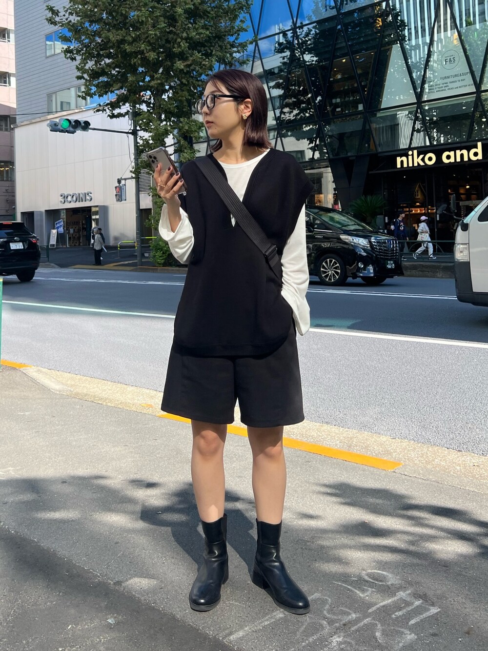 カプリシュレマージュ アシメショートパンツ ショートパンツ ブラック アシメショートパンツ | CAPRICIEUX LE'MAGE(カプリシュレ