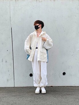 「タックイン」｜「アイテム（マウンテンパーカー）」を使った、ryutaさん（メンズ・170cm）の秋コーディネート