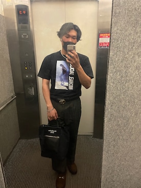 「MANEBU（マネブ）のアイテム（ローファー）」を使った、shigeyuさん（メンズ・172cm）の夏コーディネート
