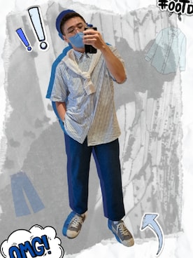 「blue」｜DAPT.twさん（メンズ・175cm）の夏コーディネート