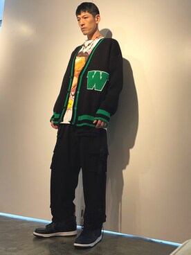 「WHITELAND（ホワイトランド）のアイテム（カーディガン/ボレロ）」を使った、Y.Mさん（メンズ・175cm）の秋コーディネート