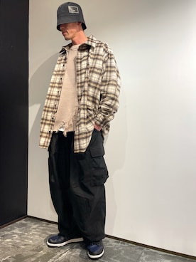 「WHITELAND（ホワイトランド）のアイテム（帽子）」を使った、Y.Mさん（メンズ・175cm）の秋コーディネート