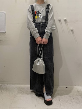 「アイテム（ジャンパースカート）」を使った、ゆゆはさん（レディース・153cm・20代）の夏コーディネート