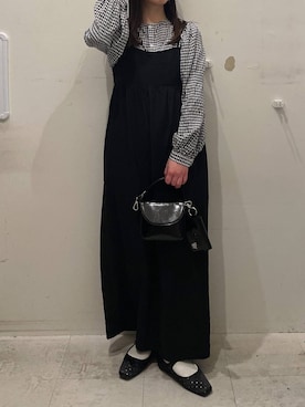 「LOWRYS FARM（ローリーズファーム）のアイテム（バレエシューズ）」を使った、ゆゆはさん（レディース・153cm）の冬コーディネート