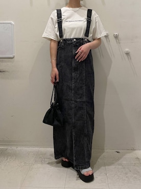 「アイテム（ジャンパースカート）」を使った、ゆゆはさん（レディース・153cm）の夏コーディネート