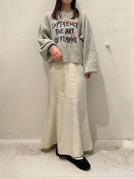 「LOWRYS FARM（ローリーズファーム）のアイテム（バレエシューズ）」を使った、ゆゆはさん（レディース・153cm）の冬コーディネート