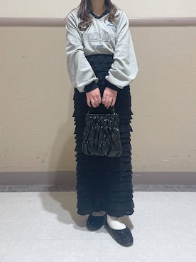 チビフリルタイトスカート 108166を使った人気ファッション