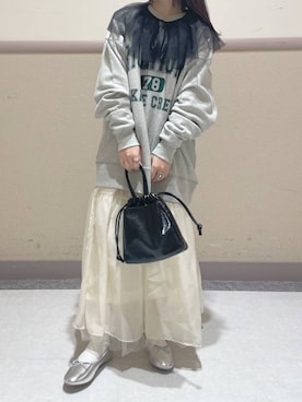 「アイテム（スウェット）」を使った、ゆゆはさん（レディース・153cm・10代）の冬コーディネート